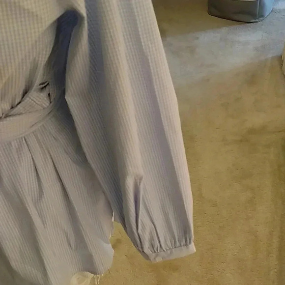 WOMEN LONG SLEEVE WRAP BLOUSE - Picture 6 of 6